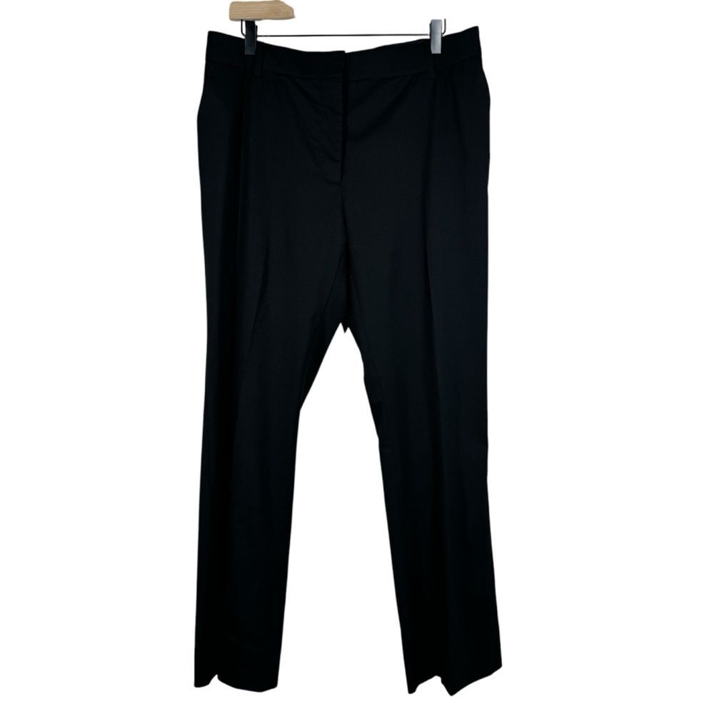 Valentino Wool Trouser Pants Black Straight Leg Women’s Size 46
